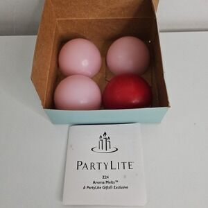 PartyLite Aroma Melts Z24272 (3) Strawberry‎ Rhubarb  & 1 Extra Diff 4 Pack New